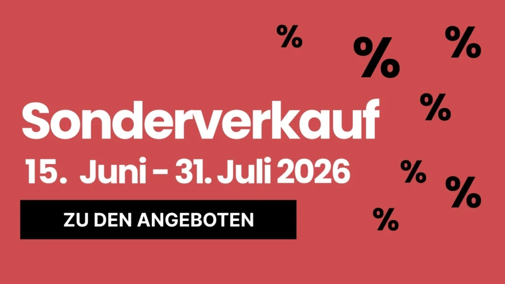Sonderverkauf 15. Juni - 31. Juli 2026, Möbel Ryter, Seftigen